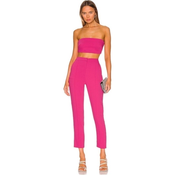 NWOT superdown Remy Bandeau Pants in Hot Pink - Picture 4 of 9